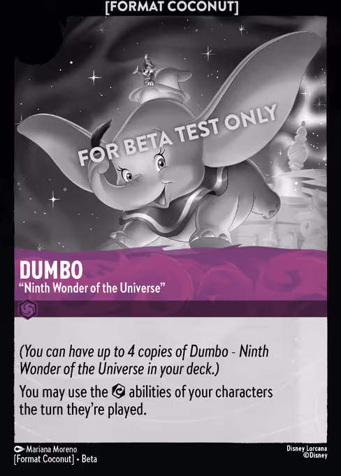 Format Coconut card: Dumbo - Ninth Wonder of the Universe (Amethyst)