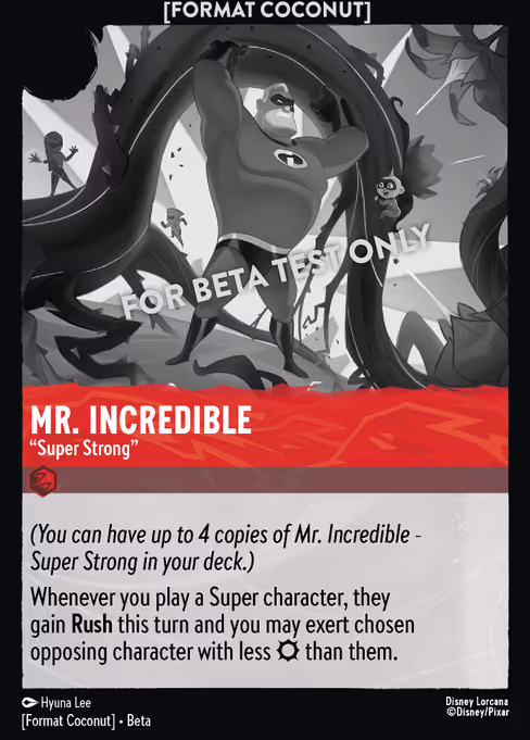 Format Coconut card: Mr. Incredible - Super Strong (Ruby)