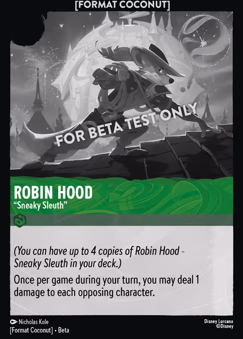 Format Coconut card: Robin Hood - Sneaky Sleuth (Emerald)