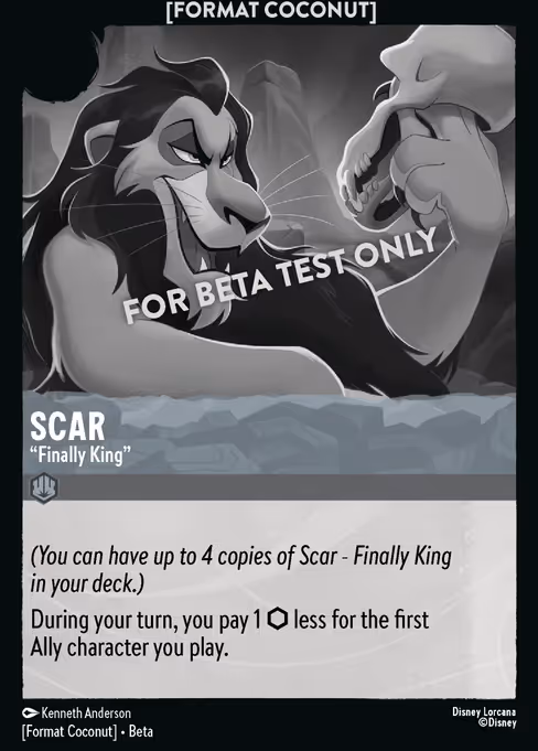 Format Coconut card: Scar - Finally King (Steel)