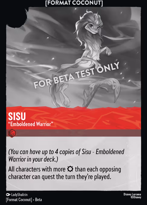 Format Coconut card: Sisu - Emboldened Warrior (Ruby)