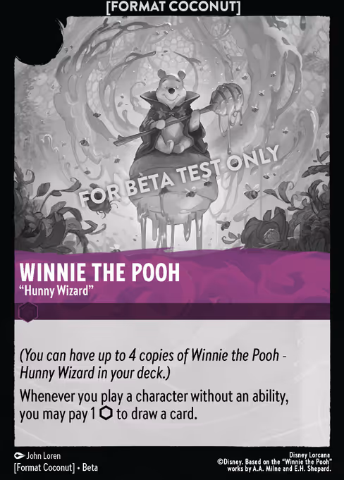 Format Coconut card: Winnie the Pooh - Hunny Wizard (Amethyst)