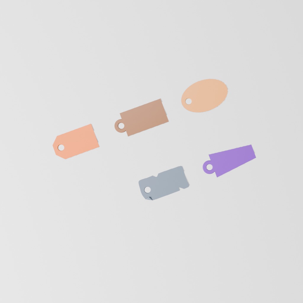 Tags Charm 5-Pack (Blank Labels)