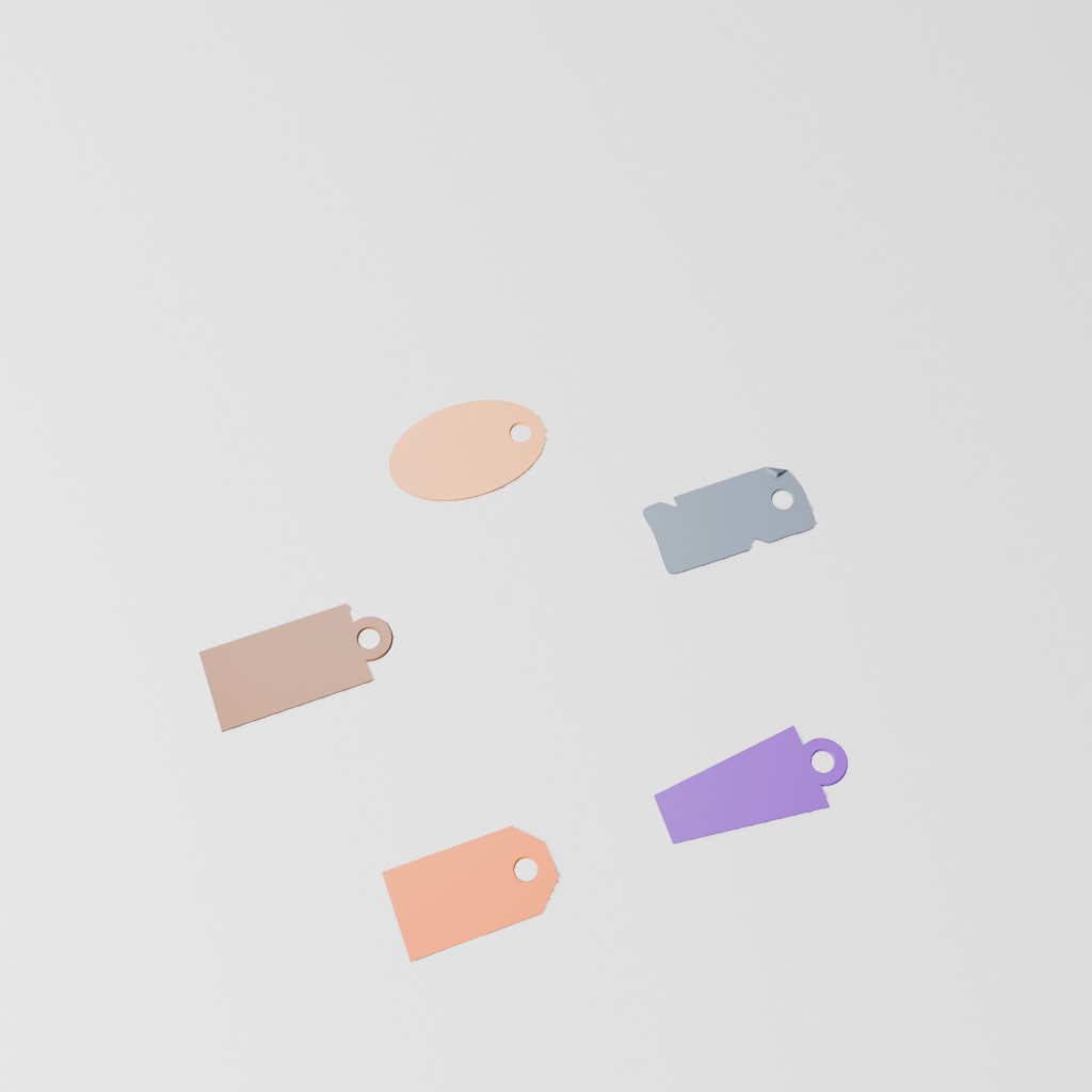 Tags Charm 5-Pack (Blank Labels)
