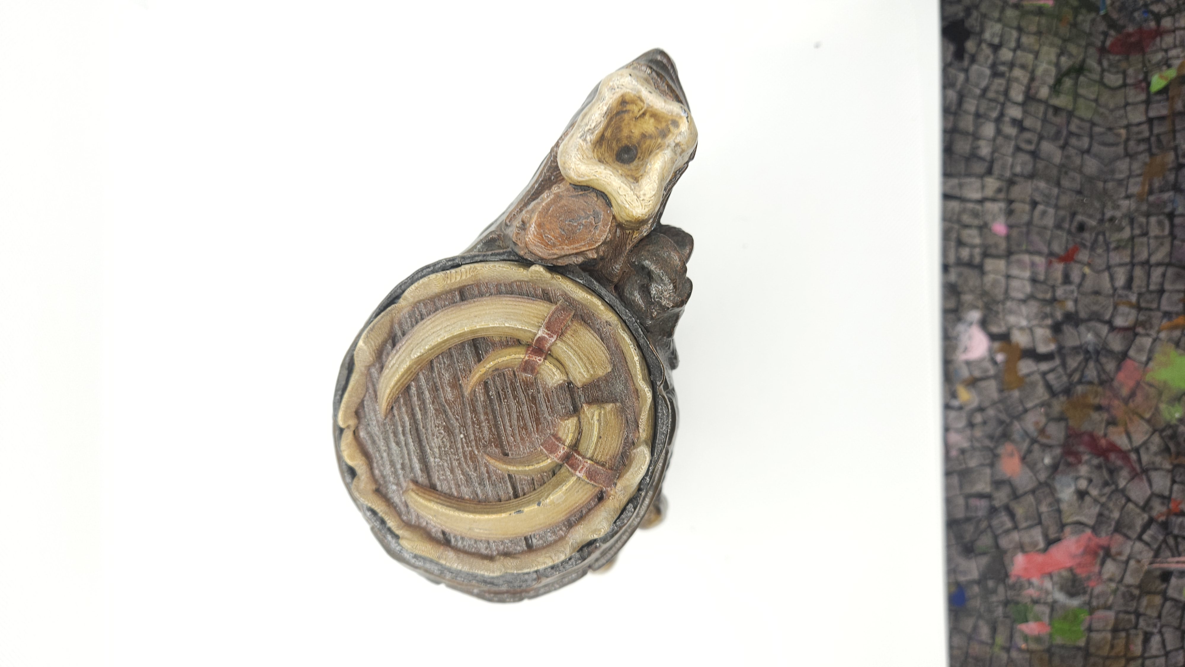 Ranger Tree Stump Mug — top-down ring view