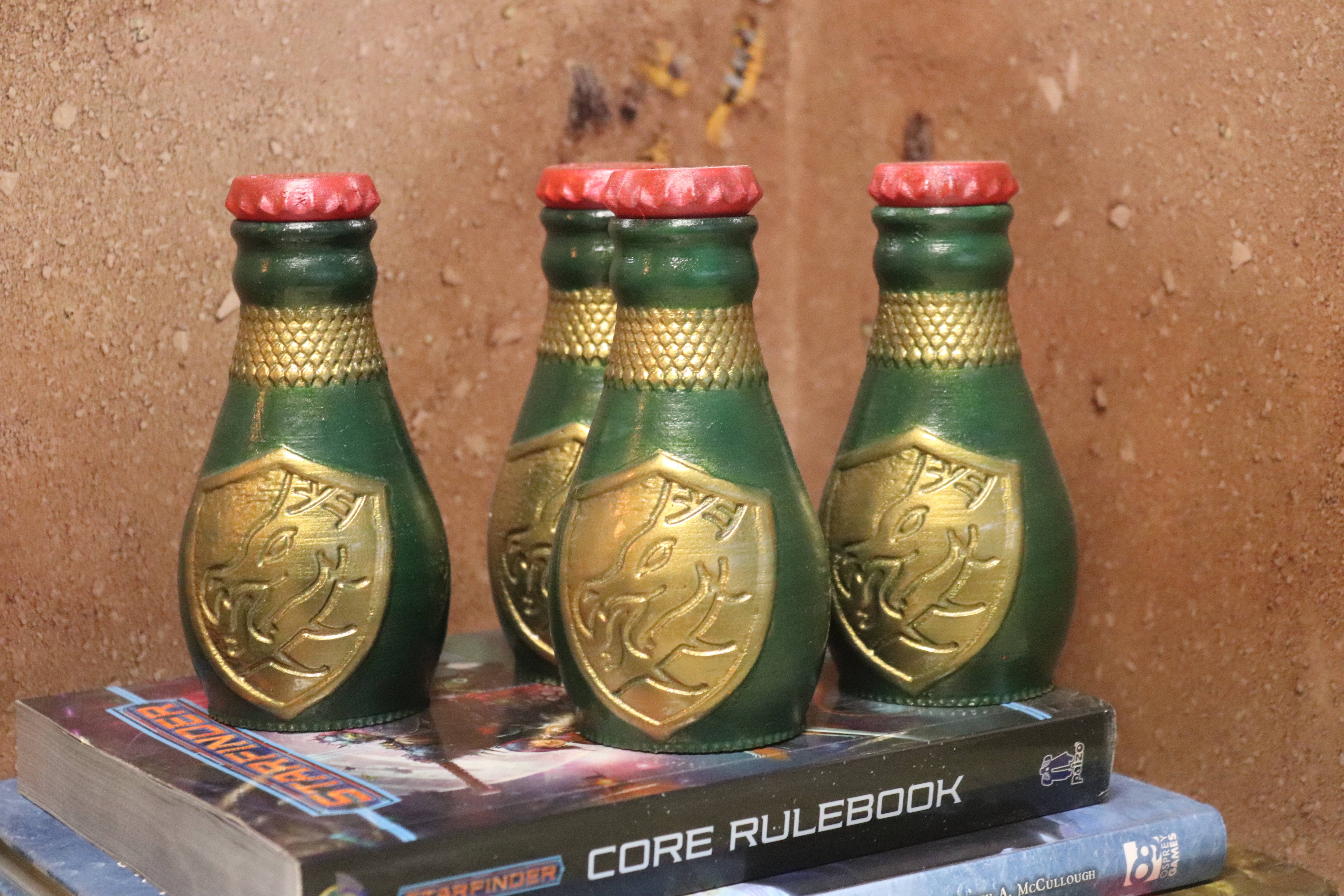 Dragon Cola bottles — front view