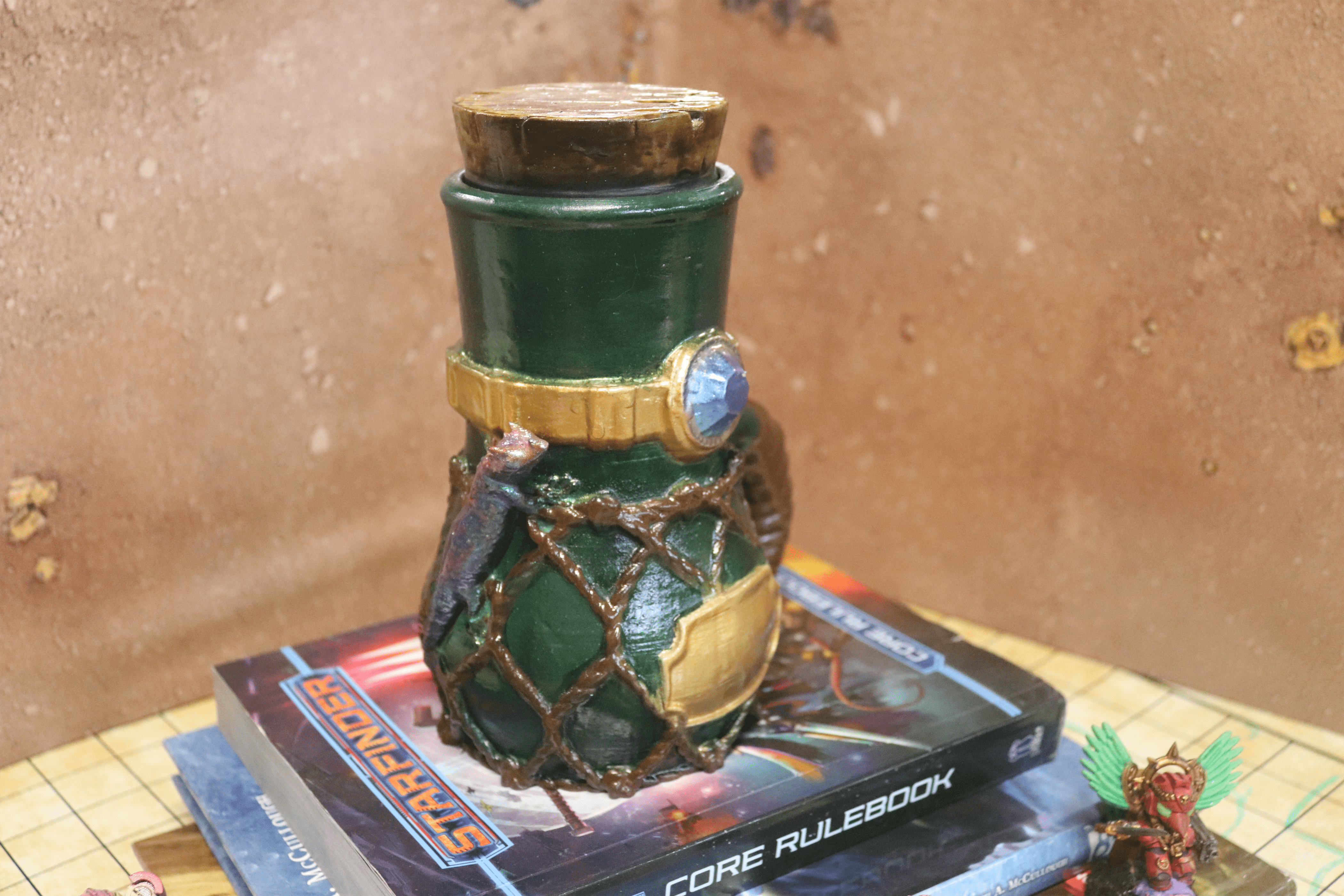 Steampunk tankard — side view