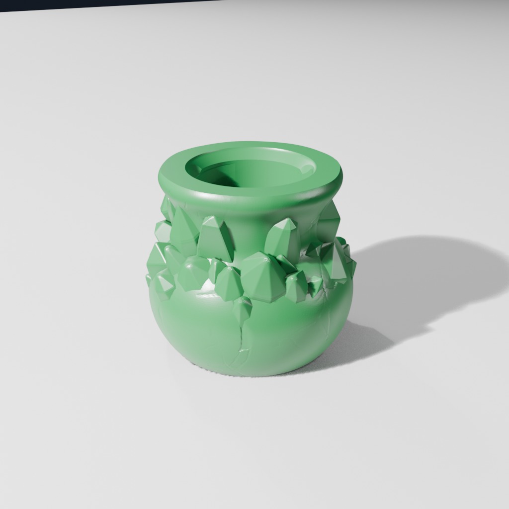 Overgrown Crystal Bottle (A)