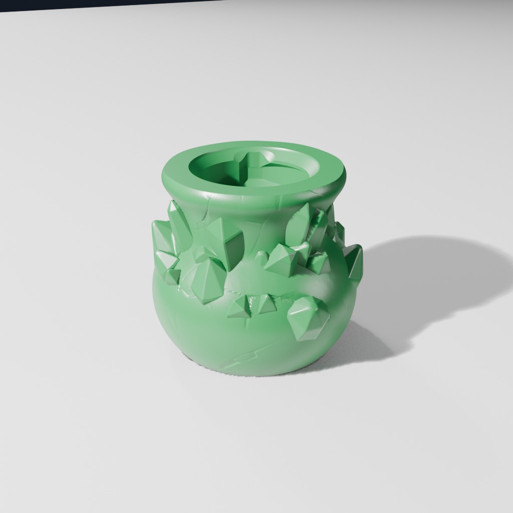 Overgrown Crystal Bottle (A)