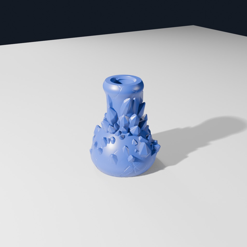 Overgrown Crystal Bottle (B)