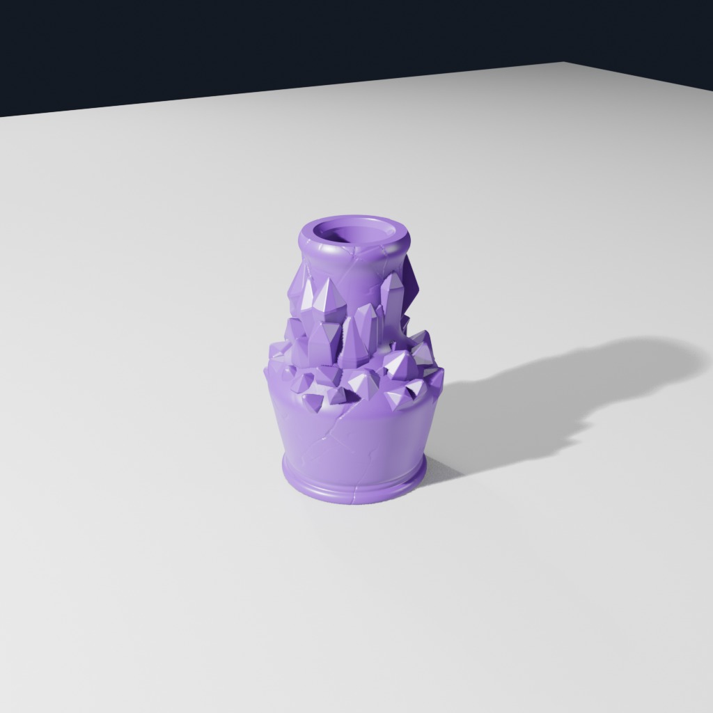 Overgrown Crystal Bottle (C)