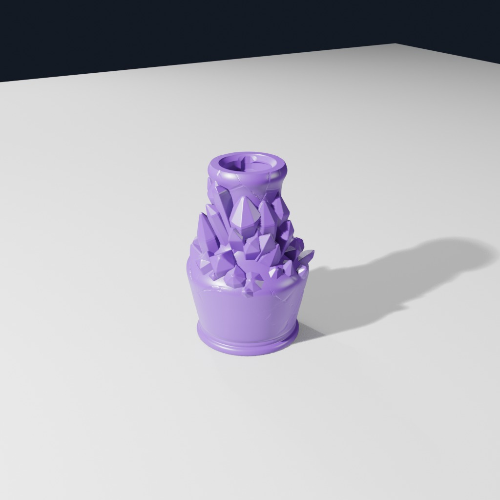 Overgrown Crystal Bottle (C)