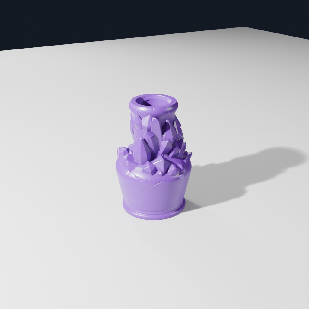 Overgrown Crystal Bottle (C)