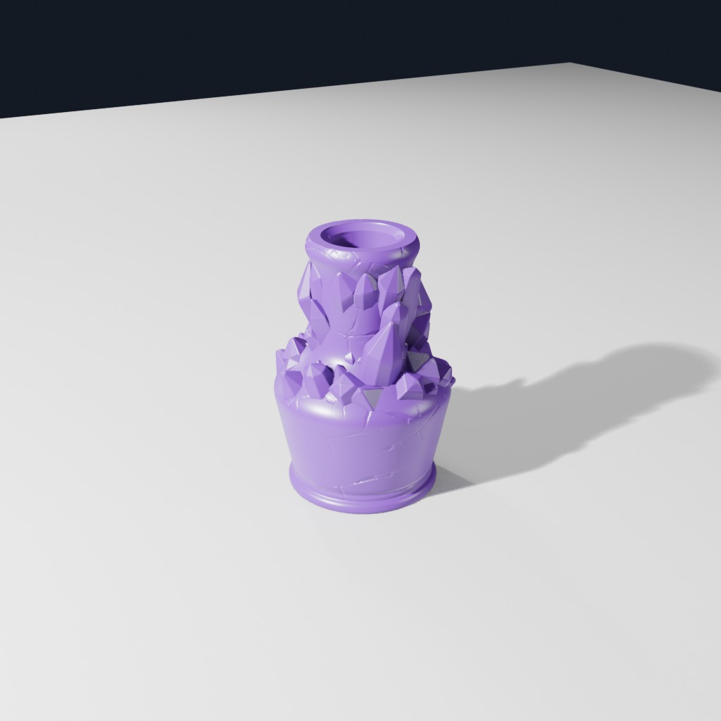 Overgrown Crystal Bottle (C)