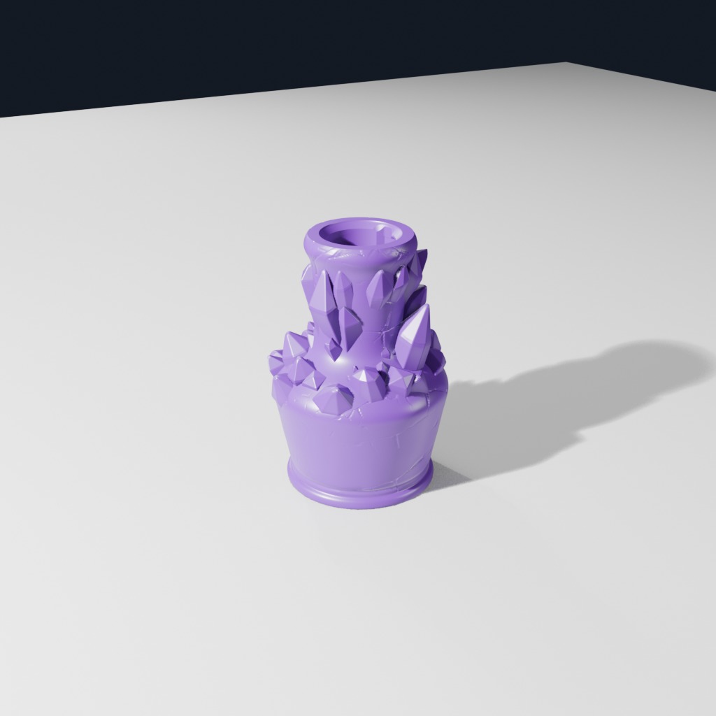 Overgrown Crystal Bottle (C)